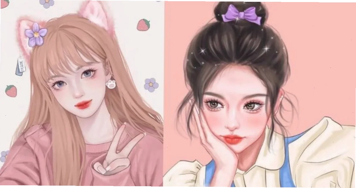 Avatar nền hồng ngọt ngào Ảnh avatar đẹp cho con gái anime trên nền hồng nhạt