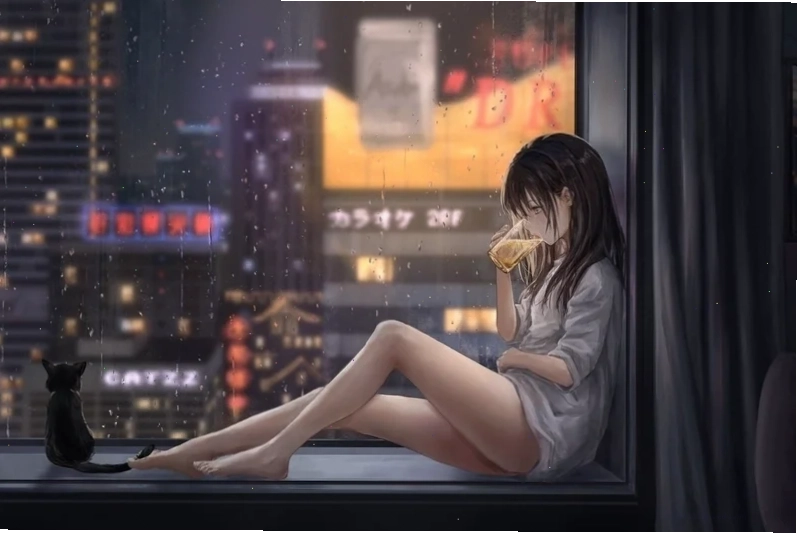 Ảnh cô gái cô đơn hoạt hình ảnh cô gái cô đơn hoạt hình suy tư