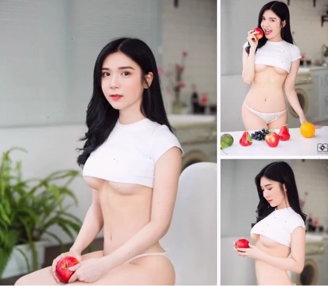 ảnh con gái mặc áo hở vai chụp góc nghiêng