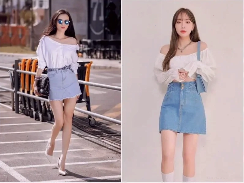 ảnh con gái mặc áo hở vai quyến rũ