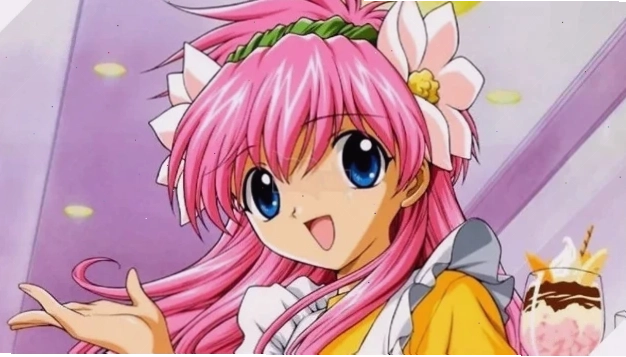 Ảnh gái anime tóc hồng đầy màu sắc