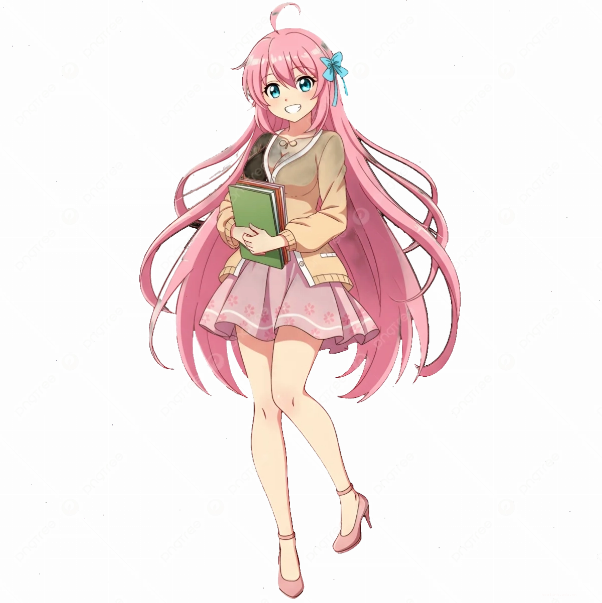 Ảnh gái anime tóc hồng dễ thương
