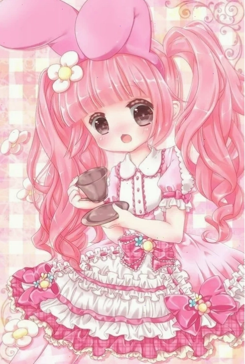 Ảnh gái anime tóc hồng ma mị