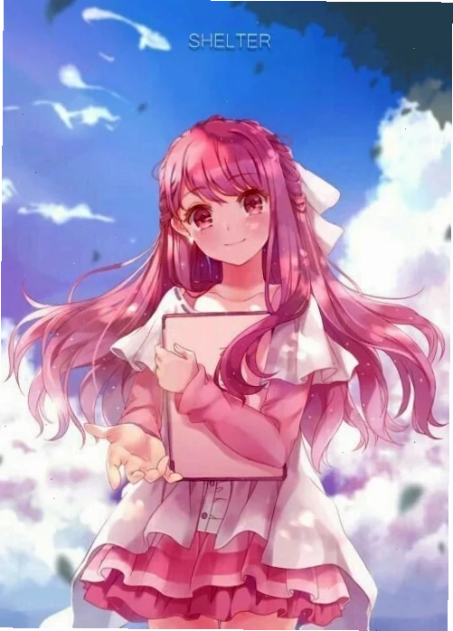 Ảnh gái anime tóc hồng quyến rũ