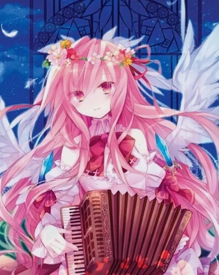 Ảnh gái anime tóc hồng sống động