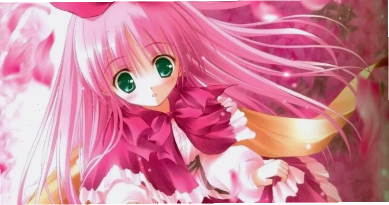 Ảnh gái anime tóc hồng tươi trẻ