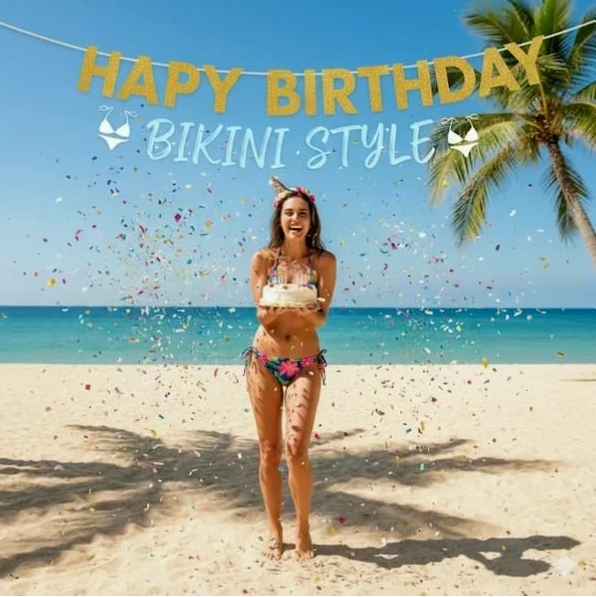 ảnh gái đẹp bikini chúc mừng sinh nhật quyến rũ