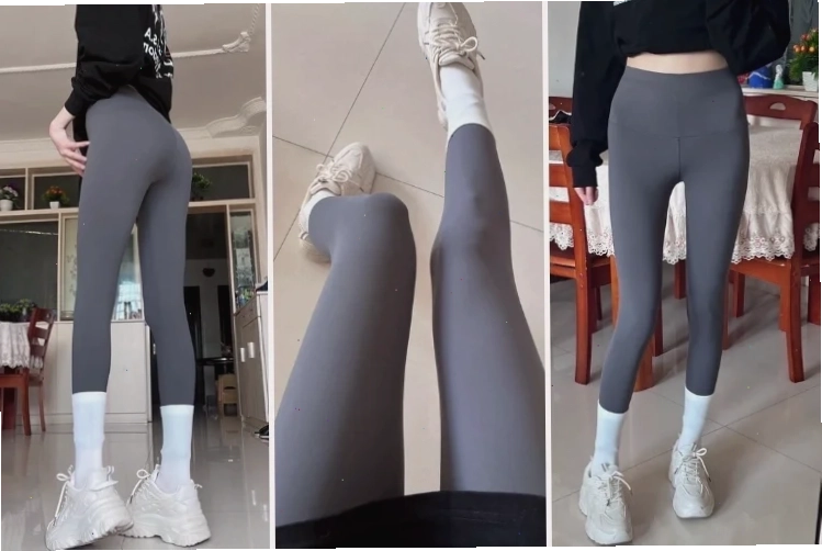 ảnh gái mặc quần legging phối áo thun dài