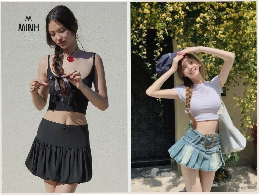 Ảnh gái xinh mặc croptop rạng rỡ