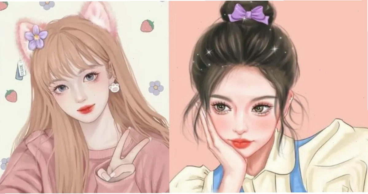 avatar gái dễ thương shading mềm