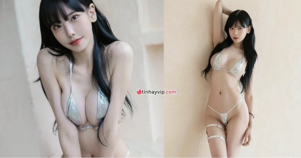Cosplay mèo da báo bikini lọt khe gái xinh họa tiết da báo