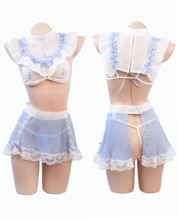 bộ đồ hầu gái góc nhìn từ sau