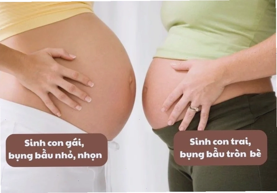 Mẹ cao ráo bụng gọn bụng bầu to là con trai hay gái