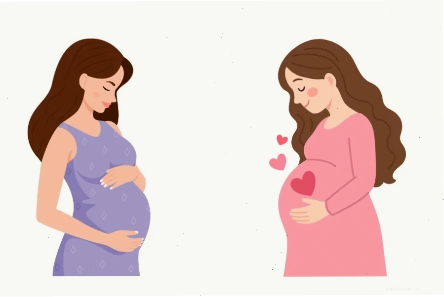 Sự khác biệt cá nhân bụng bầu to là con trai hay gái