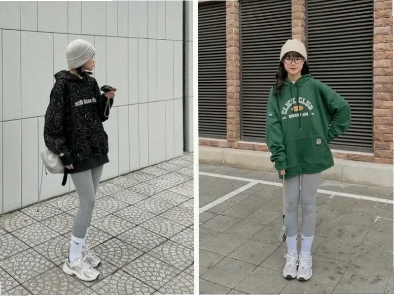 Cách phối đồ giúp con gái mặc hoodie thêm duyên dáng