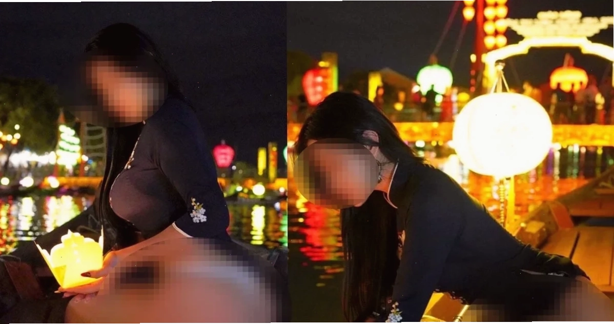 cô gái ăn mặc phản cảm ở hội an trong phố cổ