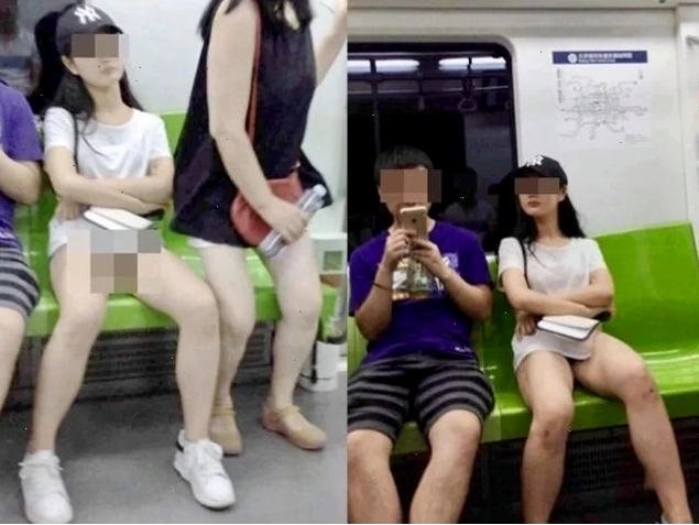 cô gái không mặc quần áo đi xe máy trách nhiệm