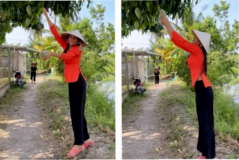 cô gái mặc áo bà ba đẹp
