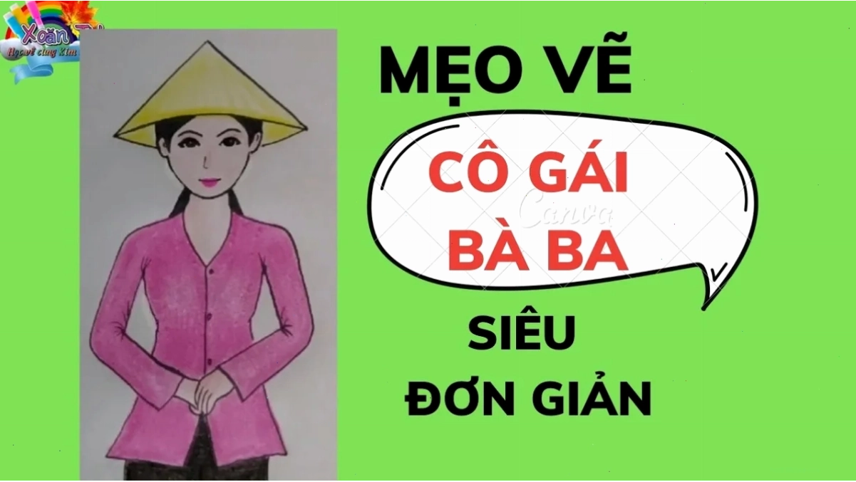 cô gái mặc áo bà ba nhìn