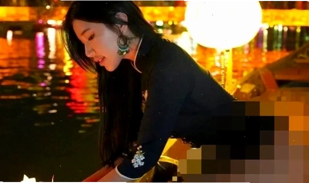 cô gái mặc áo dài phản cảm ở hội an trong clip