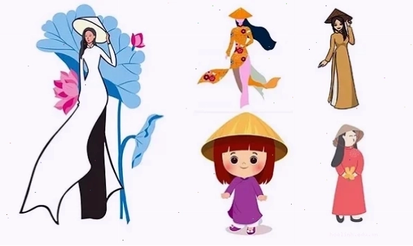 cô gái mặc áo dài png đẹp