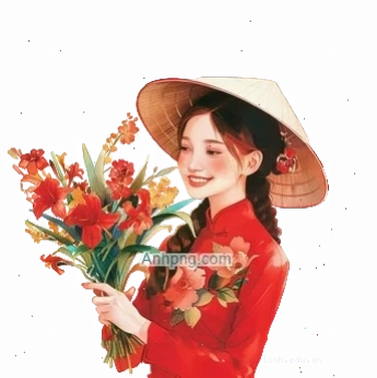 cô gái mặc áo dài png hoàn mỹ