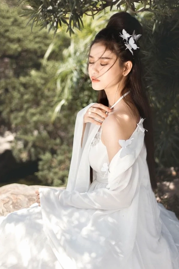 cô gái mặc đồ cổ trang