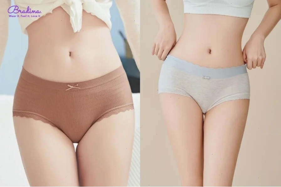 cô gái mặc quần sịp họa tiết hoa