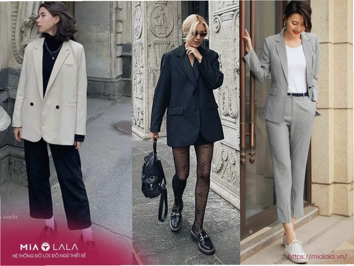 Cô gái mặc vest ấn tượng