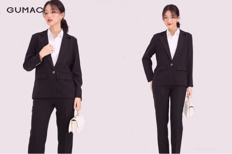 Cô gái mặc vest dạo phố
