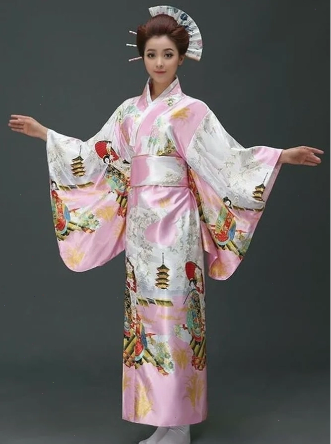 Kimono sang trọng cô gái nhật bản mặc kimono dự tiệc
