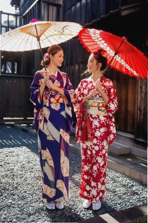 Kimono và sự bình yên cô gái nhật bản mặc kimono ngồi thiền