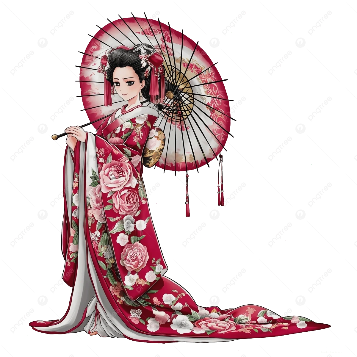 Kimono tĩnh lặng cô gái nhật bản mặc kimono nhìn ra cửa sổ