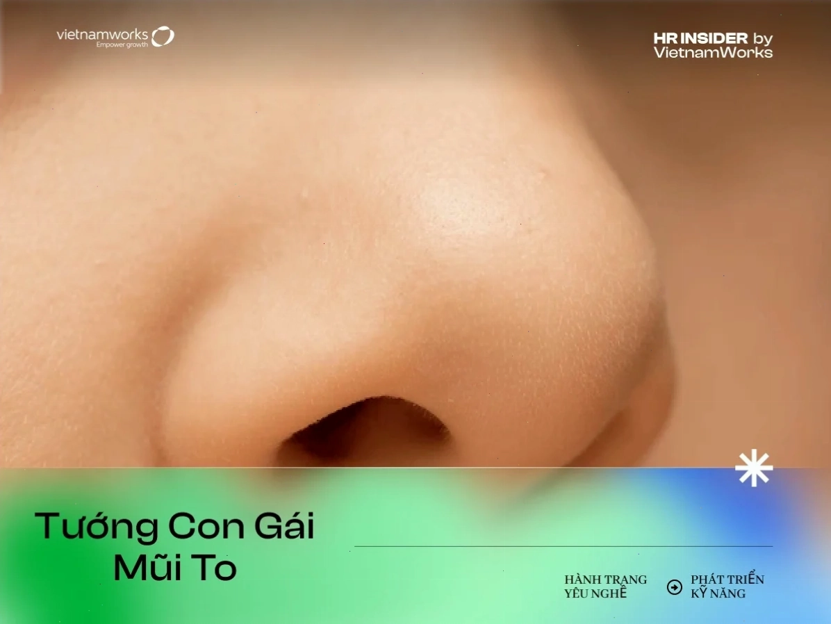 con gái có cánh mũi to và nụ cười