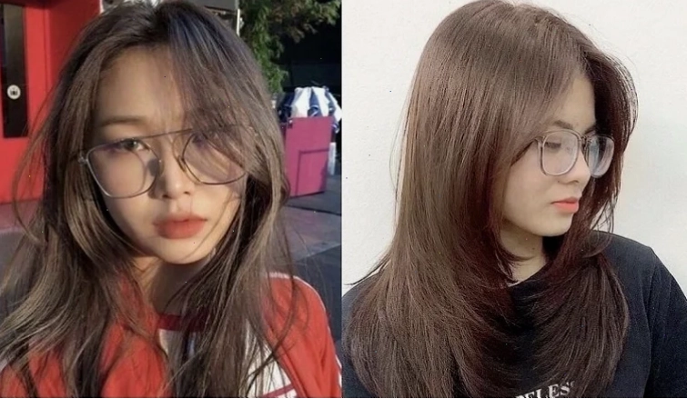 con gái đeo kính gọng kim loại