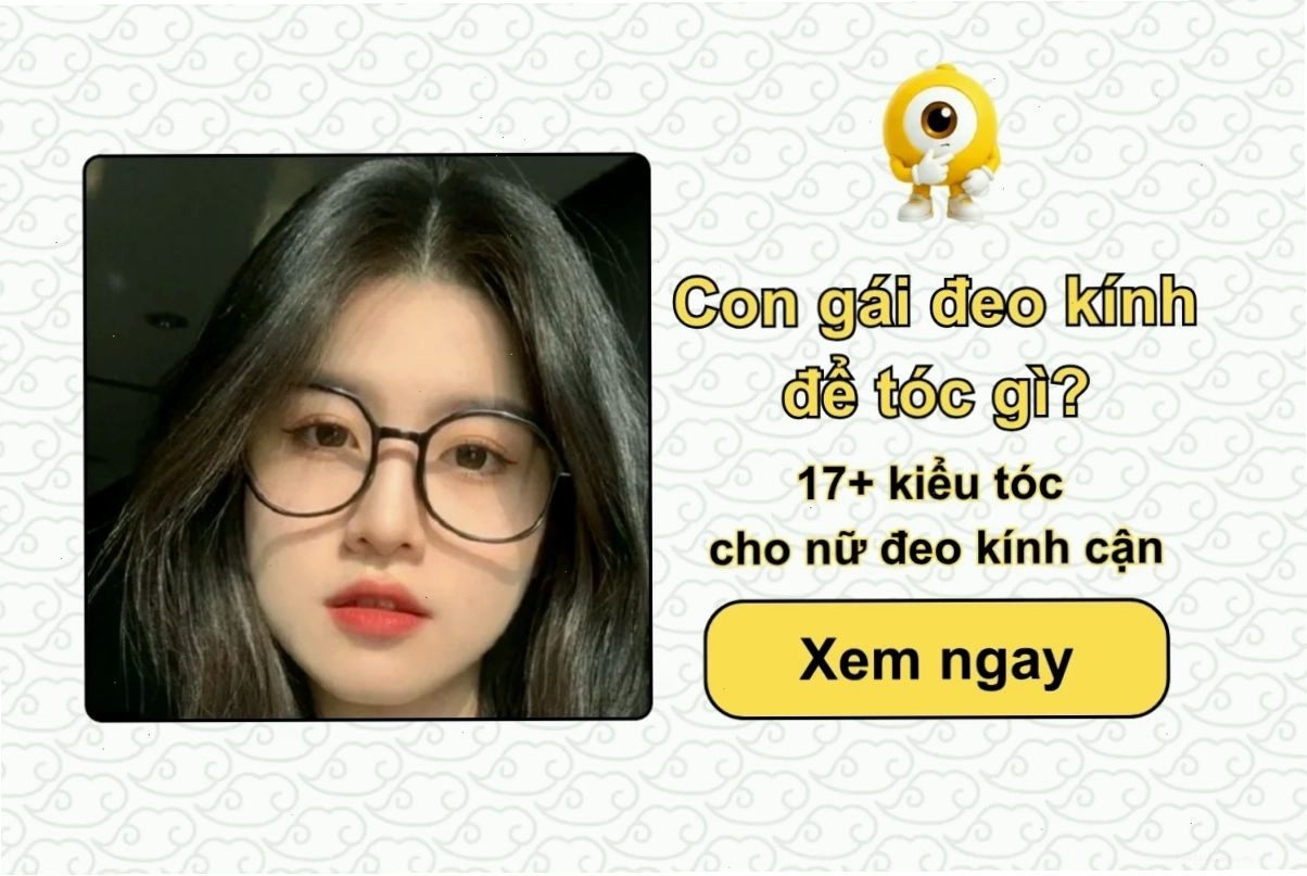 con gái đeo kính gọng mảnh