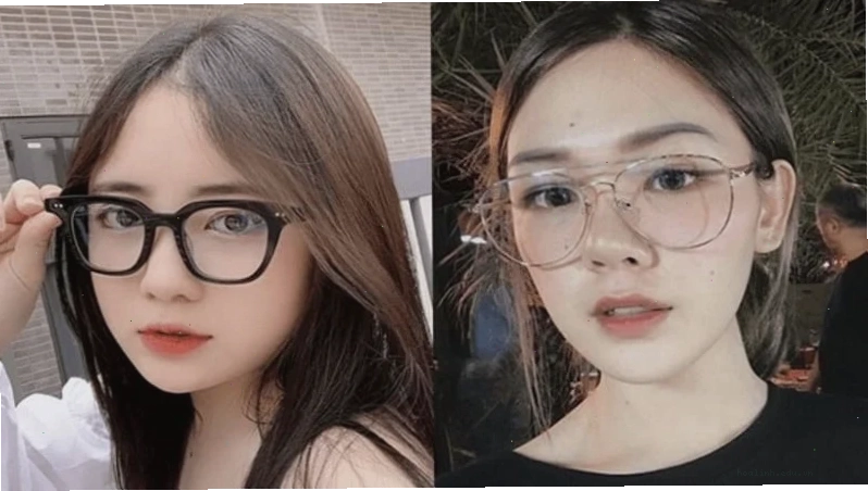 con gái đeo kính làm hình nền