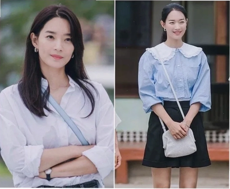 con gái mặc áo sơ mi nam cổ V