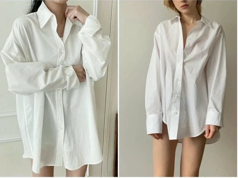 con gái mặc áo sơ mi nam cùng vest
