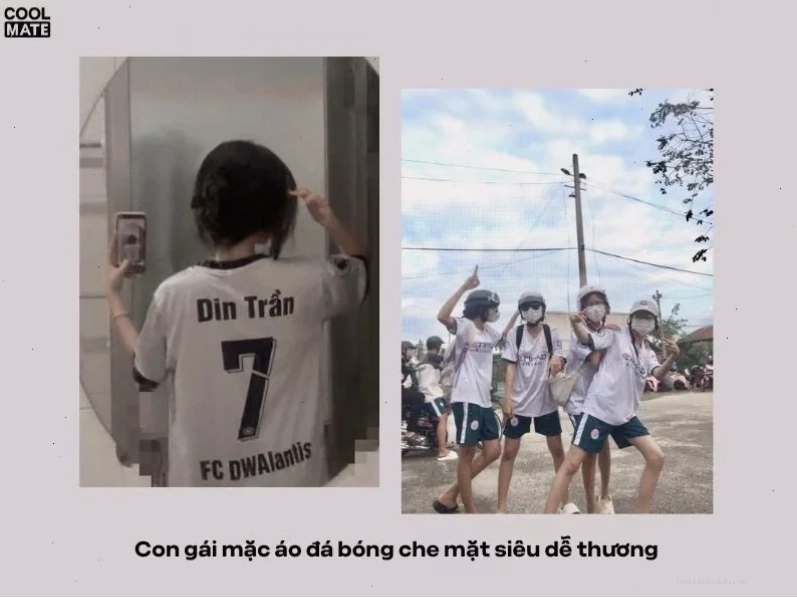 con gái mặc đồ thể thao màu xanh