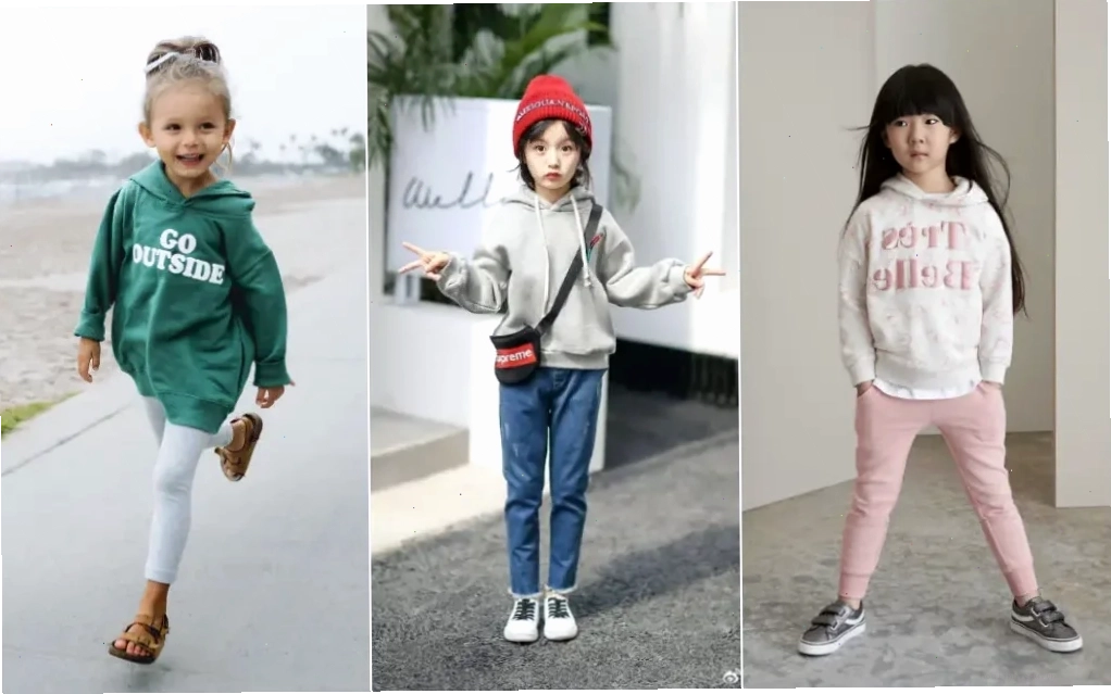 Con gái mặc hoodie tone màu trung tính