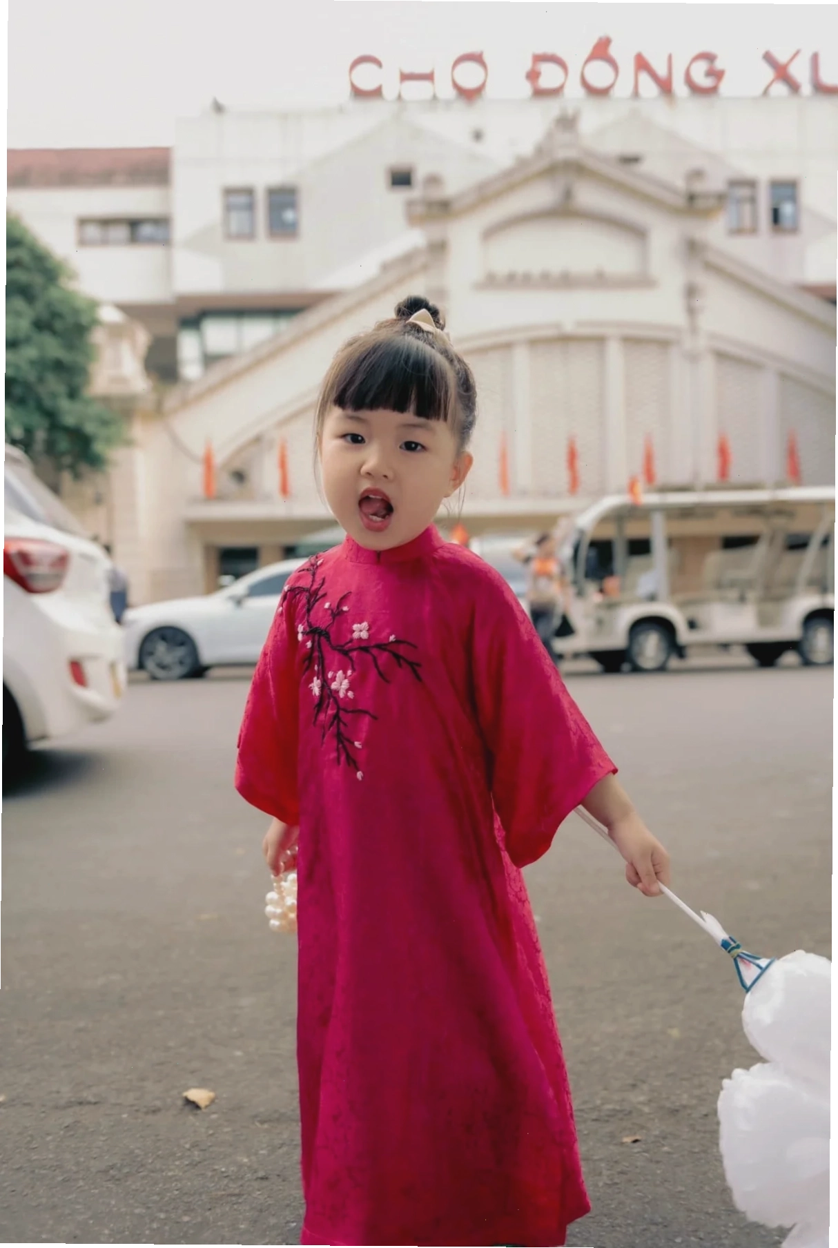 em gái mặc áo dài dạo phố