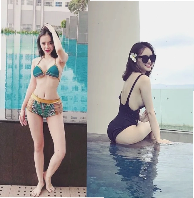 em gái mặc bikini mỏng