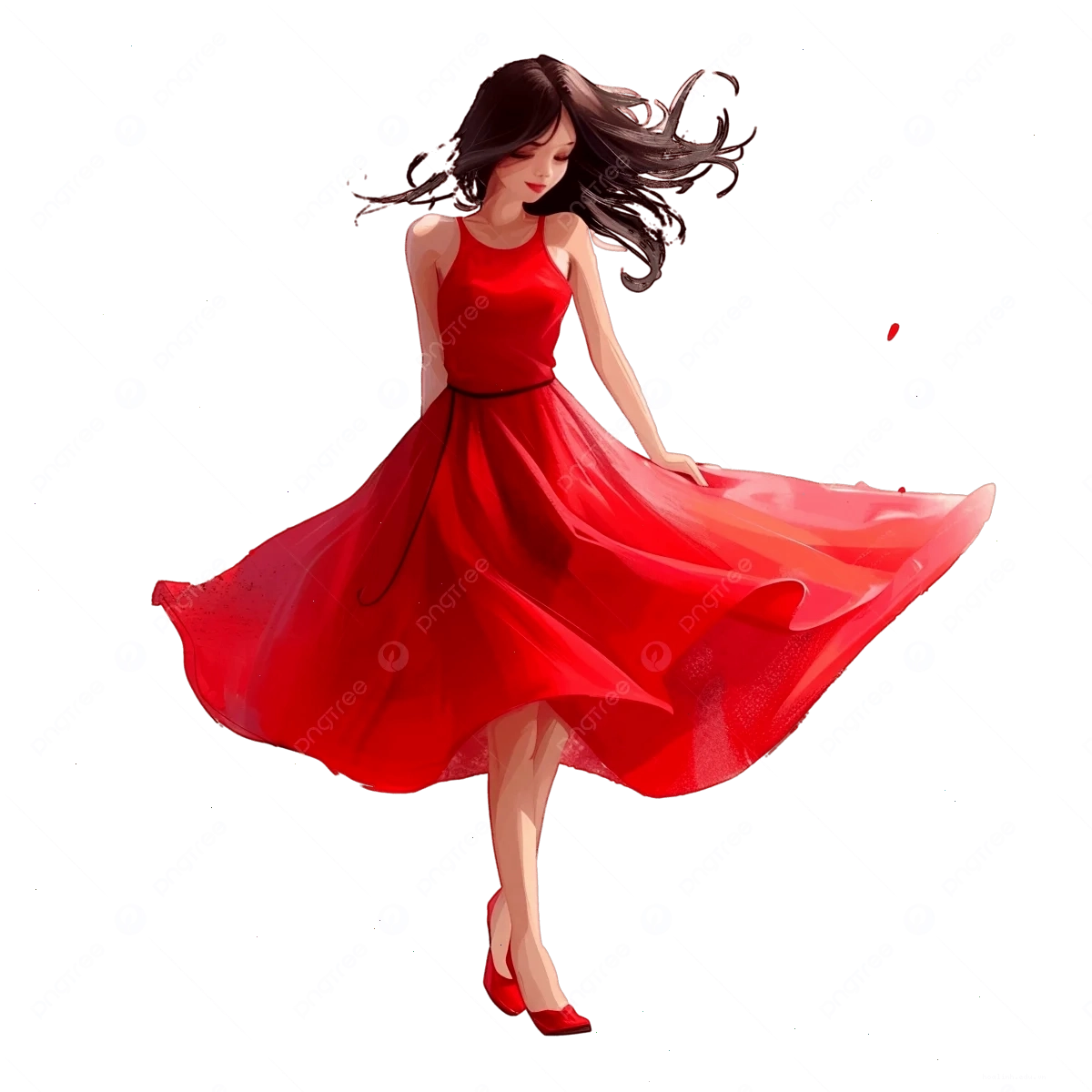 Duyên dáng cùng đỏ em là cô gái mặc áo đỏ duyên dáng