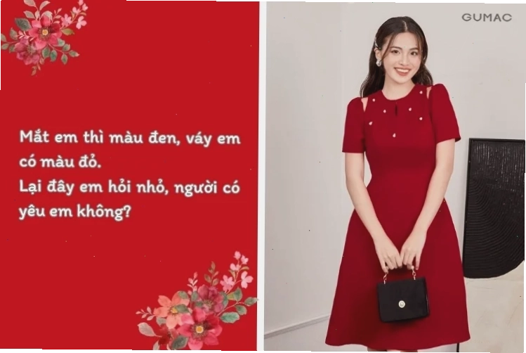 Váy đỏ dự tiệc em là cô gái mặc áo đỏ quyến rũ