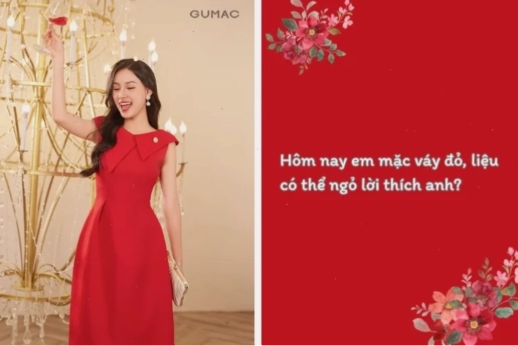 Cô gái diện váy đỏ em là cô gái mặc áo đỏ rạng rỡ