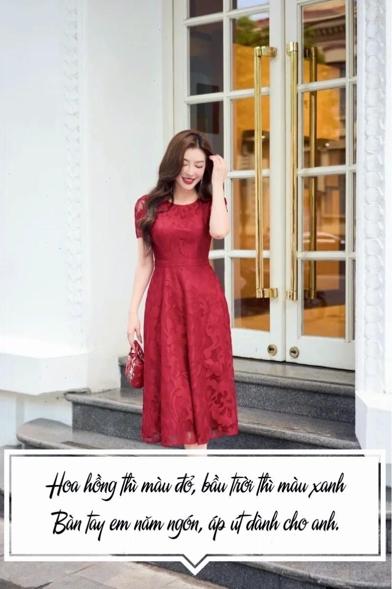 em là cô gái mặc đầm đỏ quyến rũ