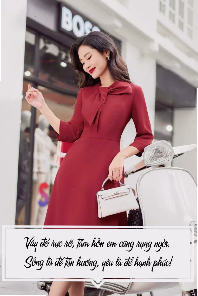 em là cô gái mặc đầm đỏ trong tiệc tối