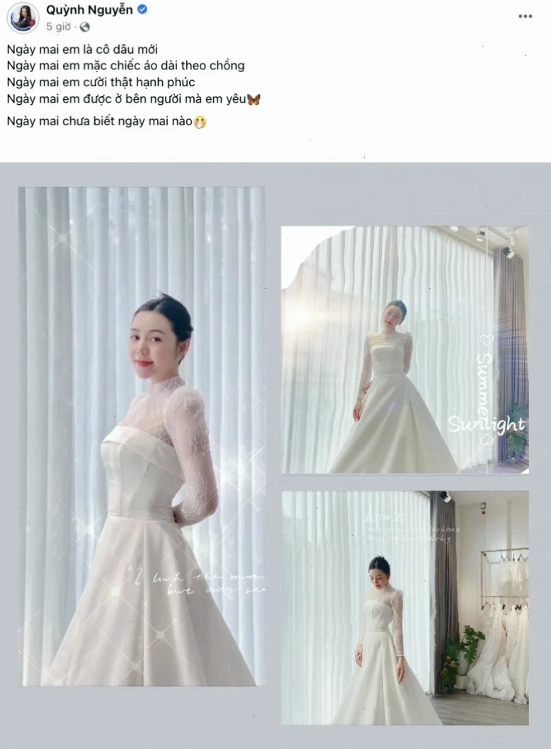 em là cô gái mặc váy trắng sang trọng