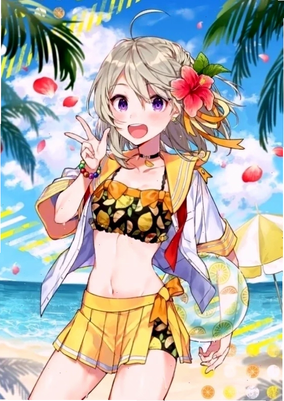 gái anime mặc bikini dễ thương